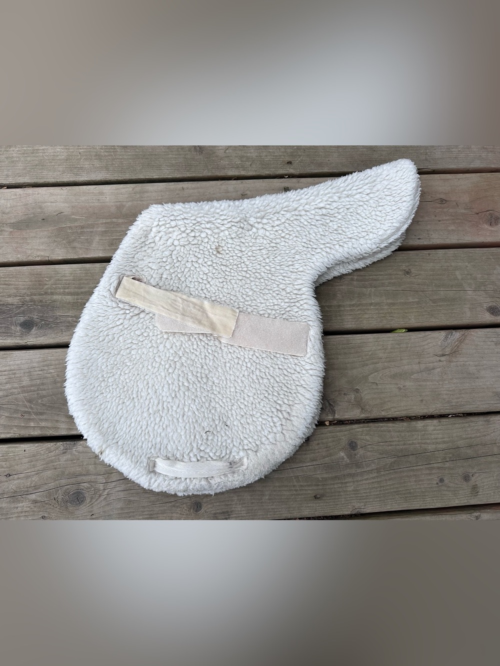 Horse Tack - White Fleece English Saddle Pad